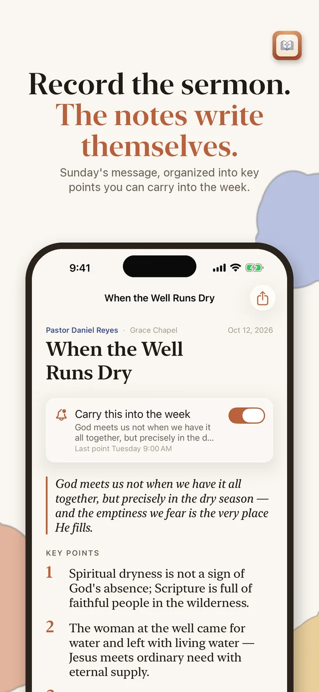 Healthy Faith sermon notes